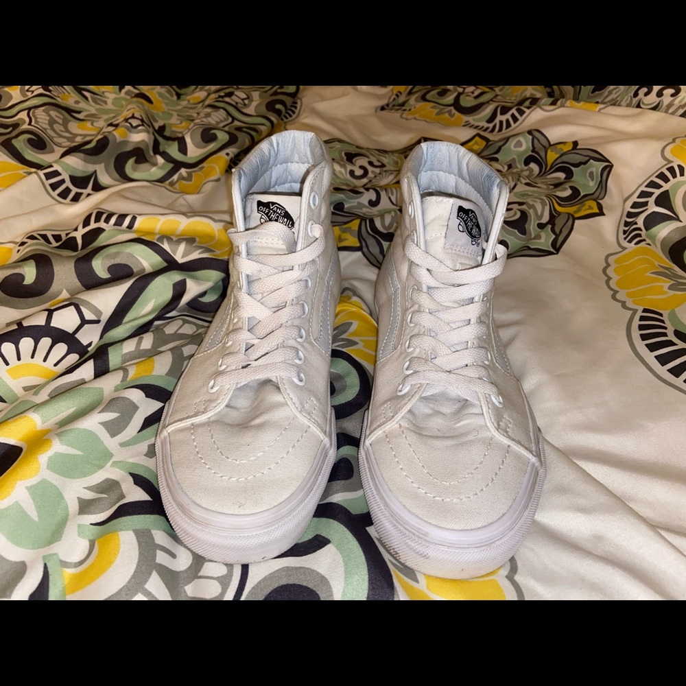 White High Top Vans, Sk8-Hi